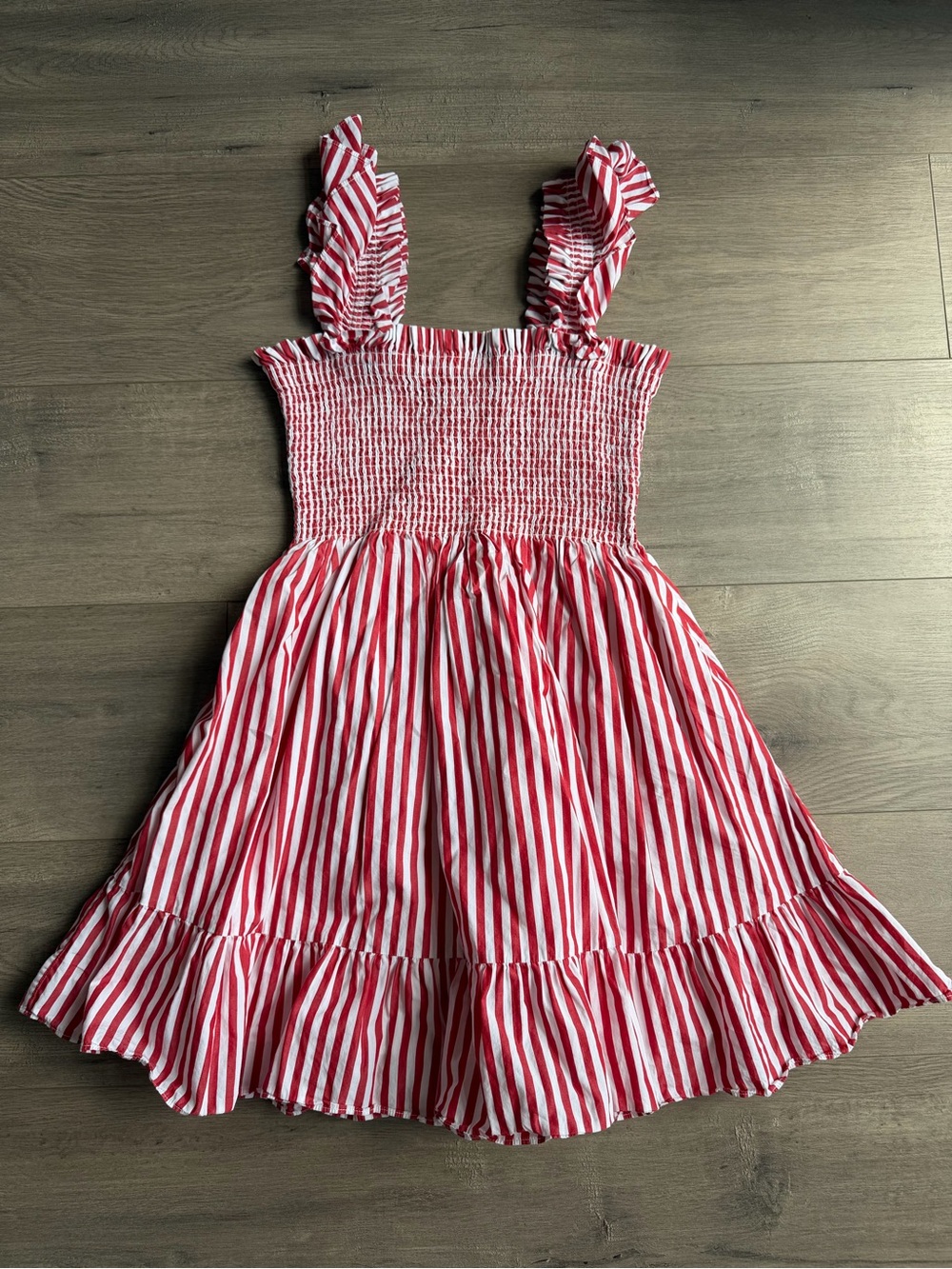Hill House The Nap Mini Dress - Red/White Stripe - size small